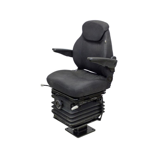 Aftermarket Backhoe Seat Black Vinyl Fits John Deere 310G 310J 310SG 315SG 315SJ 325J 410J SEQ90-0509 - main